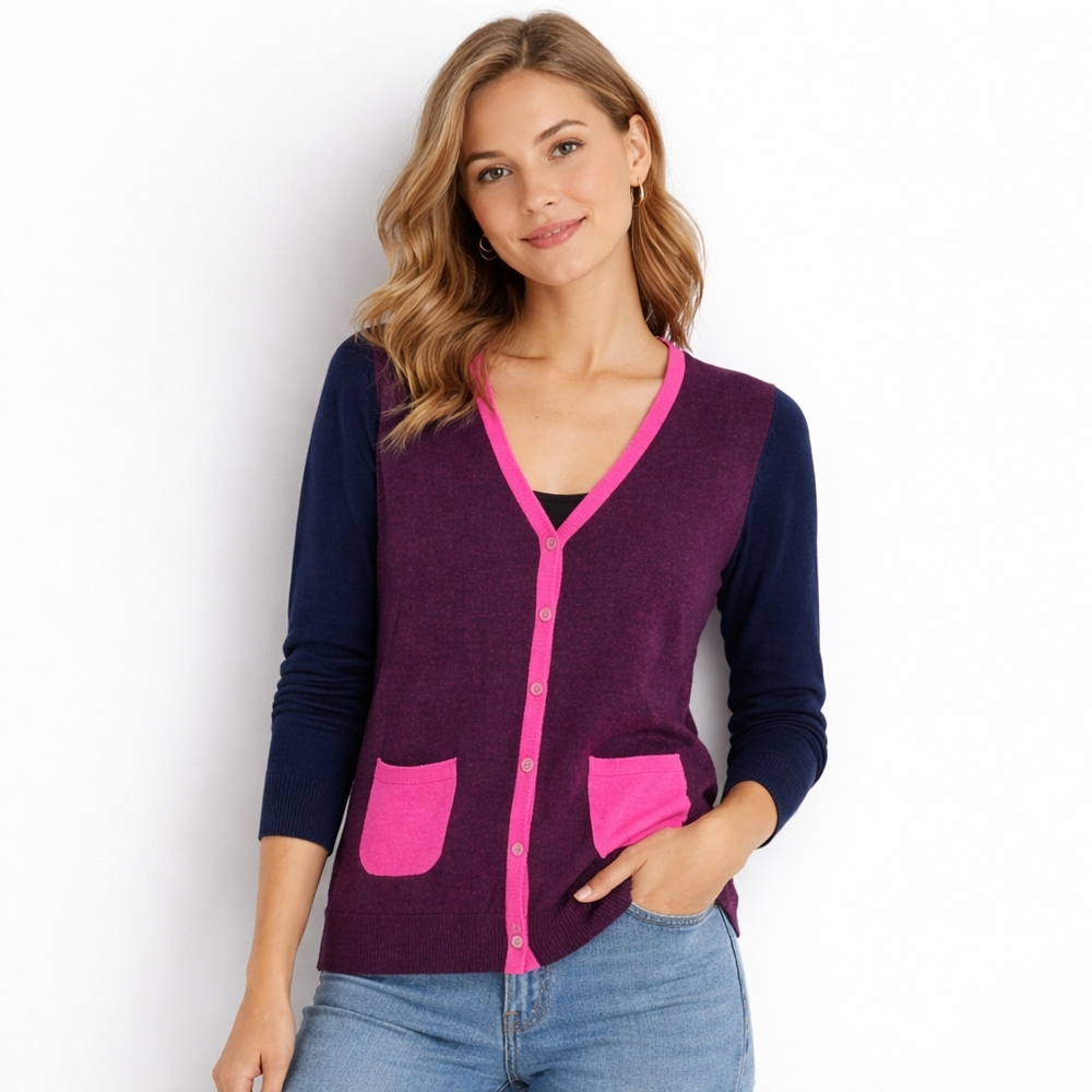 Clements Ribeiro Pop 100% Wool Cardigan